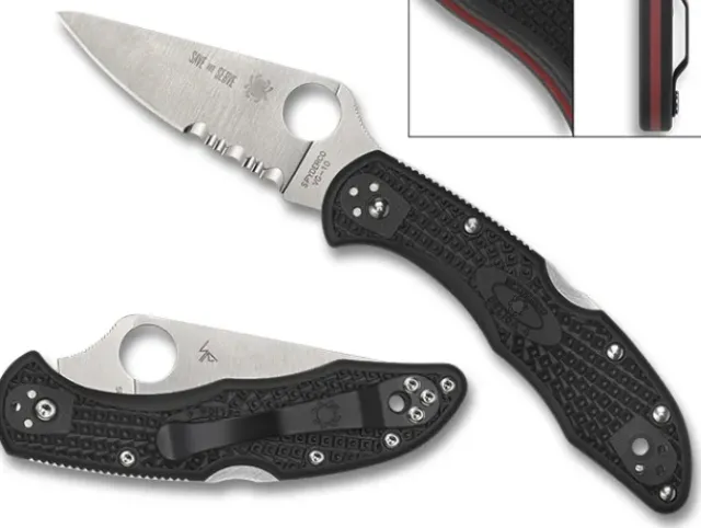 Delica® 4 Lightweight Thin Red Line-Spyderco Sale