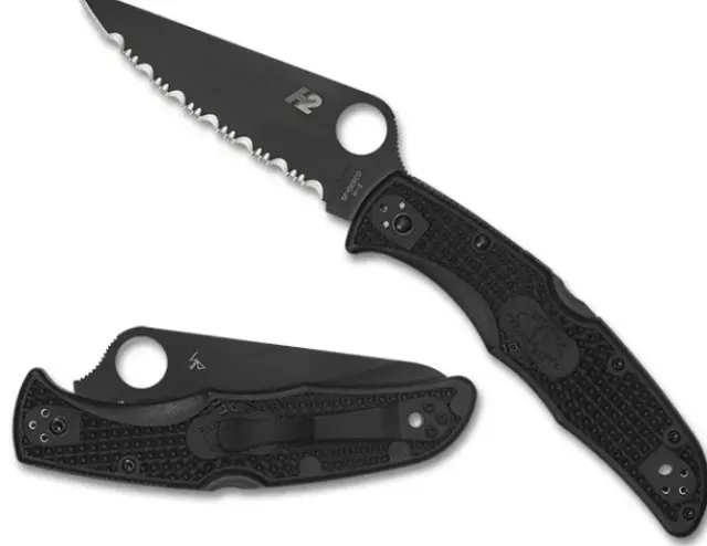 Pacific Salt® 2 Black Blade-Spyderco New