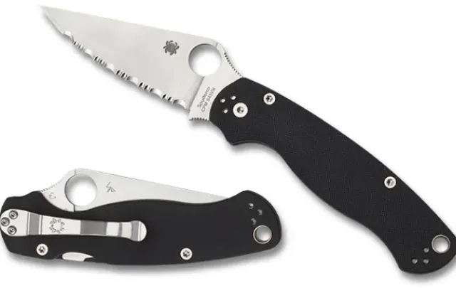 Para Military® 2 Black G-10 SpyderEdge™-Spyderco