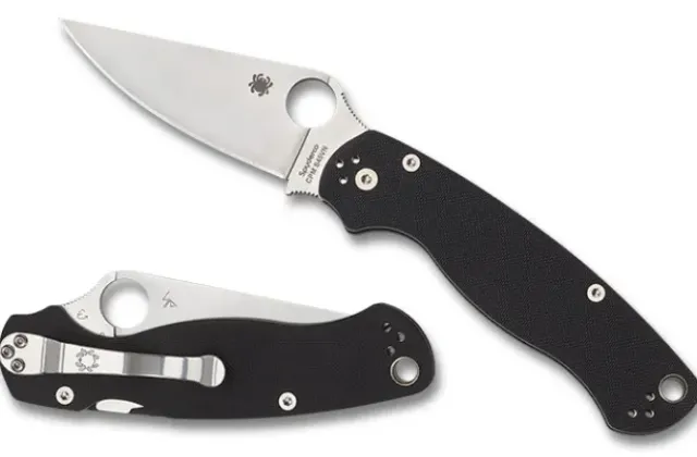 Para Military® 2 G-10 Black PlainEdge™-Spyderco Sale