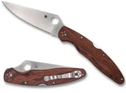 Police&trade; 4 Pakkawood HAP40/SUS410 Exclusive-Spyderco Clearance