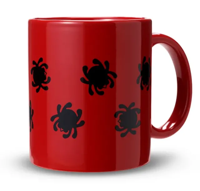 Mug Red w/ Black Bugs-Spyderco Clearance